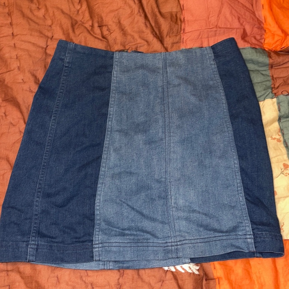 Free People Two Tone Denim Skirt size 12